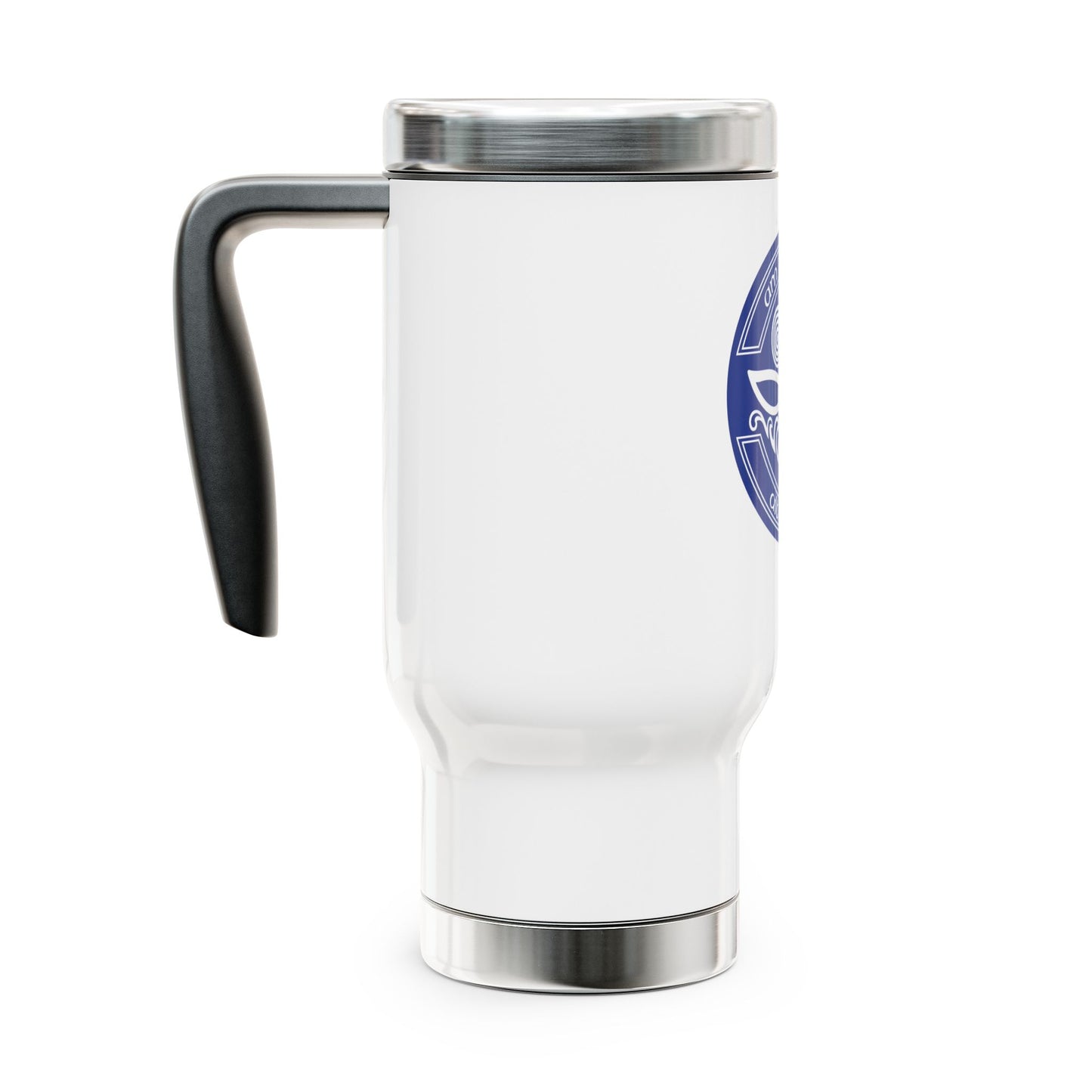 Stylish Stainless Steel Travel Mug with Handle - 14oz, Perfect for On-the-Go Lifestyle