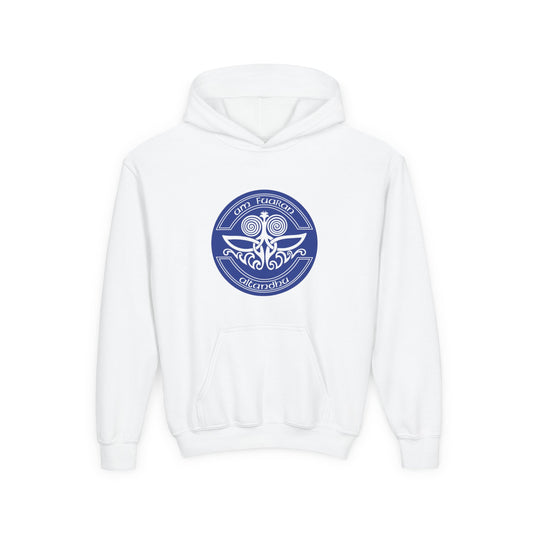 Youth Hoodie with Celtic Wave Emblem - "Go Outside" Graphic