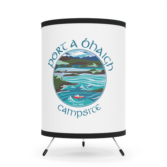 Port A Bhaigh Campsite Tripod Lamp - High-Res Printed Shade