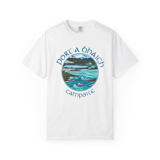 Port A Ghaich Campsite Unisex Garment-Dyed T-Shirt - Outdoor Adventure Tee