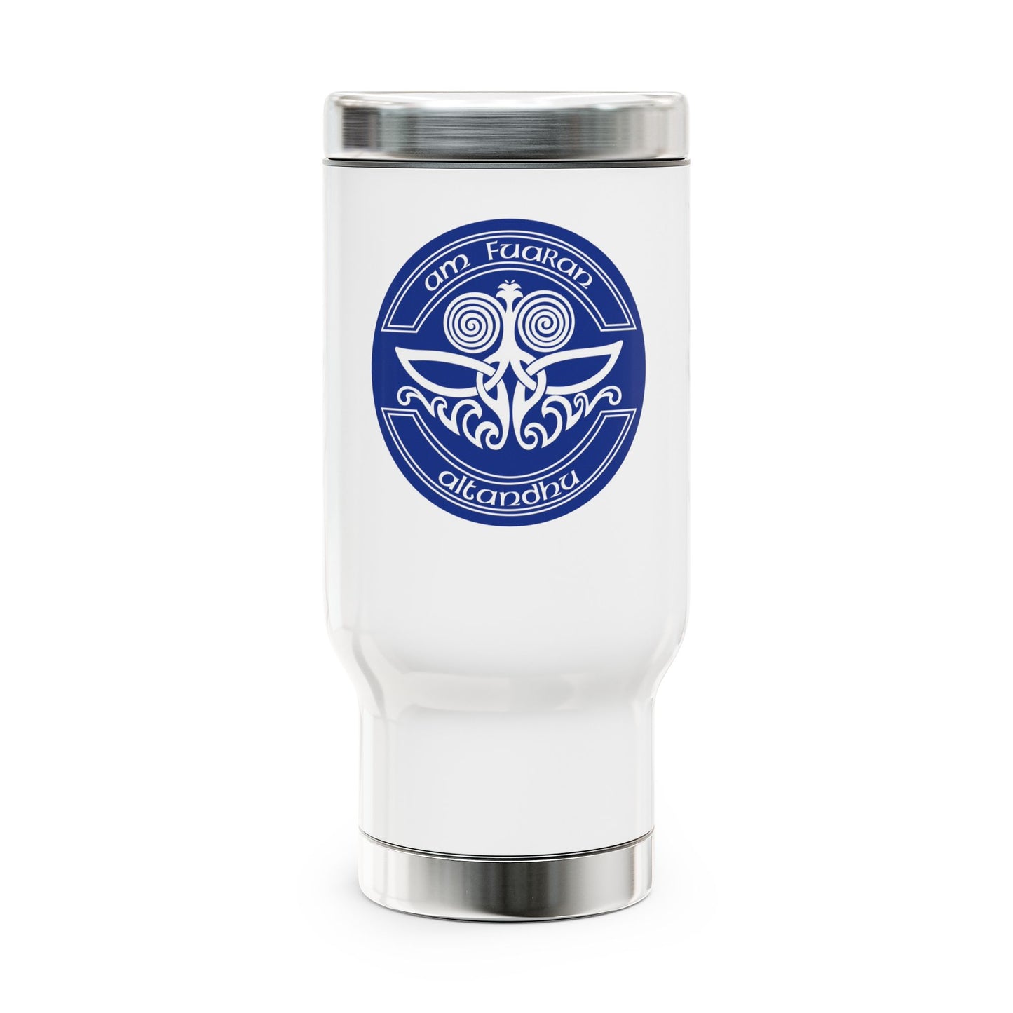 Stylish Stainless Steel Travel Mug with Handle - 14oz, Perfect for On-the-Go Lifestyle