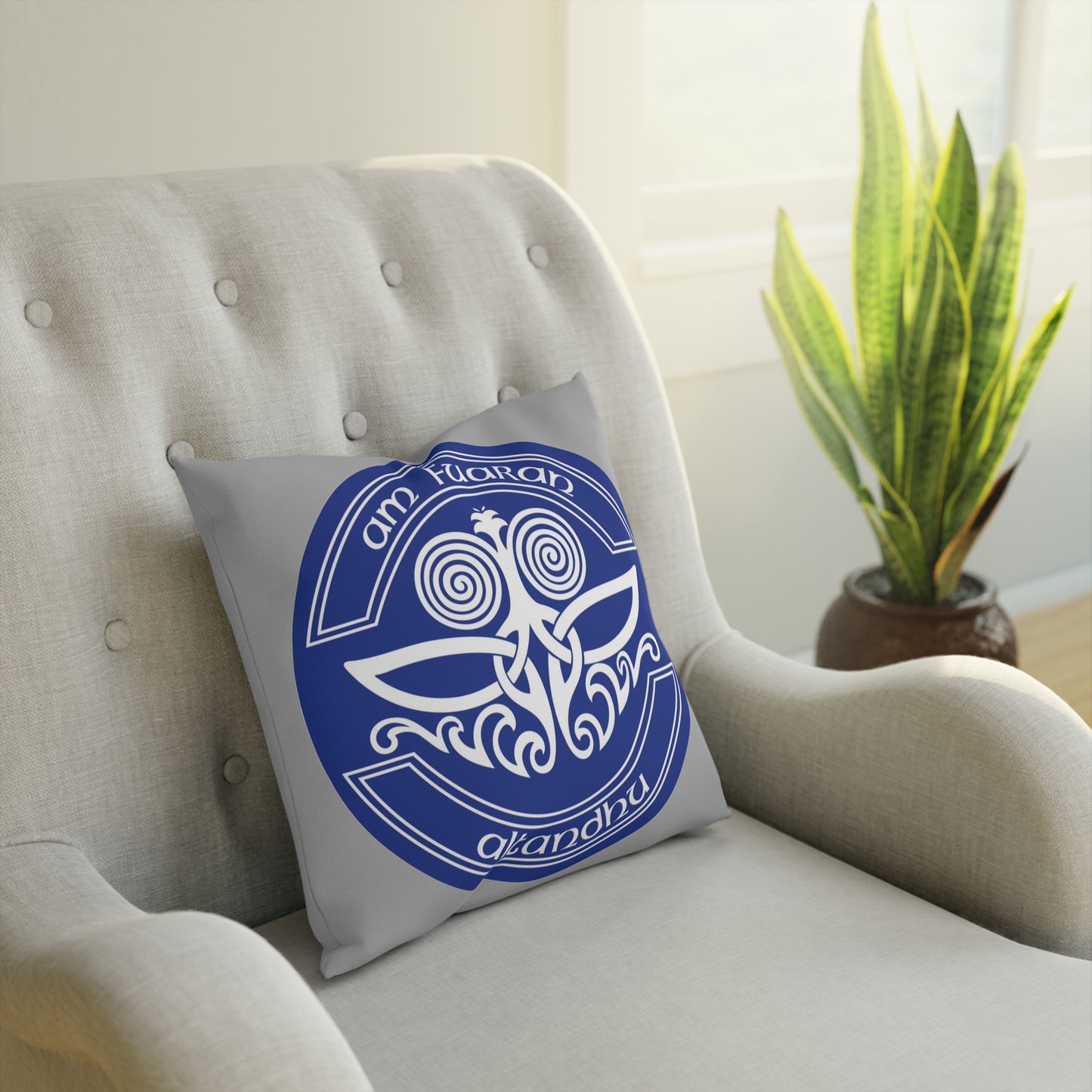 Spiritual Blue Decorative Cushion - Am Fuaran Altandhu Design